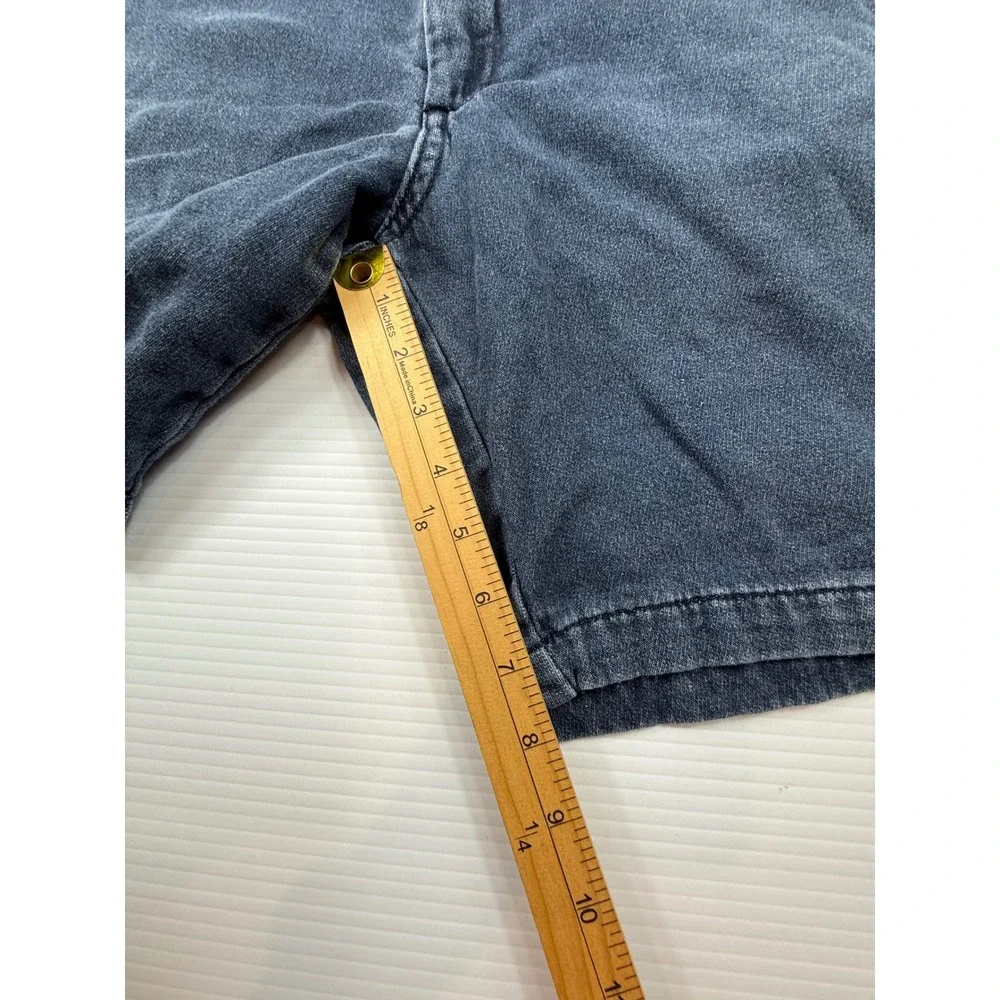 Banana Republic Mens Chino Shorts 34 Dark Wash Blue Stretch Cotton Casual 8.5 In